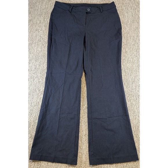 Lane Pants - Lane Bryant Navy Blue Women's Wide-Leg Dress Pants Stretch Size 16R EUC 36x30